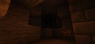 A bat being woken up from its long slumber (Image via Minecraft)